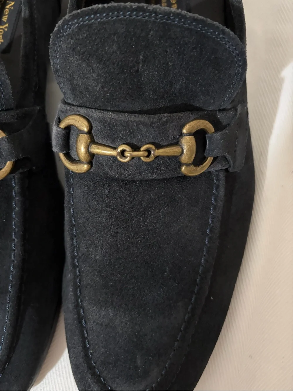 To Boot New York Adam Derrick Men’s Navy Suede Horsebit  Loafers Italy Size 13 M